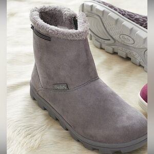 NEW! NWT Tony Little Cheeks Fit Body Sport Boots Grey Size 10 Wide  "UGG Style"